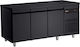 Inomak Frigider Inoxidabil de Banc 350lt cu 3 Uși și Unitate de Răcire L179.2xl60xH87.3cm