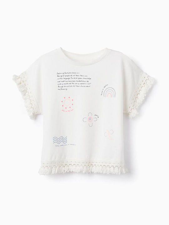 Zippy Kids Blouse Short Sleeve White