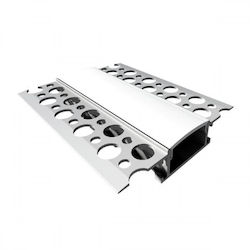Spot Light Încastrat Profil din Aluminiu pentru Bandă LED cu Opal Acoperire 200cm.