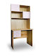 Birou Pentru Copii Cu Bibliotecă Din Melamină Bej 100x60x75cm