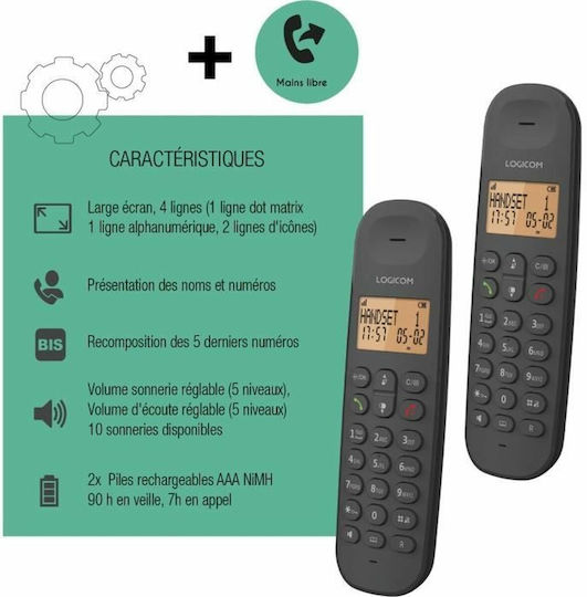 Logicom Dect Iloa 250 Duo Wireless Telefon IP Negru