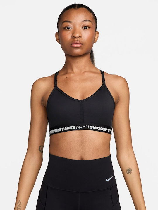 Nike Dri-Fit Femei Atletic Sutien sport Negru cu umplutură și Căptușeală ușoară