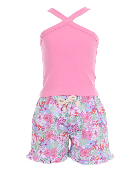 Trax Kinder Set mit Shorts Sommer 2Stück Pink