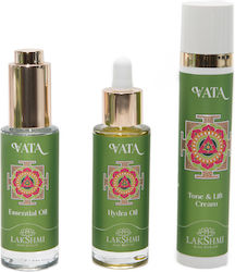 Σετ 3 Προϊόντων Για Ξηρό Και Αφυδατωμένο Δέρμα "vata Radiance" 110ml, Lakshmi, Κρέμα, Ορός Προσώπου Και Λάδι Προσώπου, Eco-bio