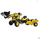Kids Foot-to-Floor Excavator with Trailer & Pedal Yellow