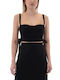 Women's Blouse Corset with Straps Black