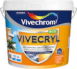 Vivechrom Vivecryl Eco Base Plastic Acrilyc Ecological Paint for Exterior Use White 10lt