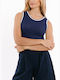 Cuca Women's Sleeveless Sweater Navy Blue