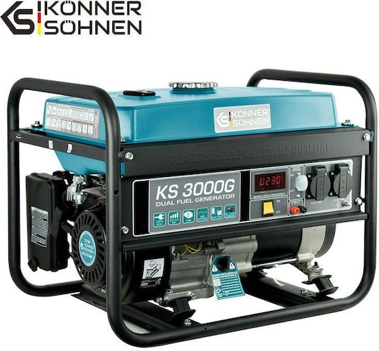 Könner & Söhnen LPG KS 3000G Генератор Бензин/LPG Четиритактов с Миза и Максимална Мощност 3.5kVA