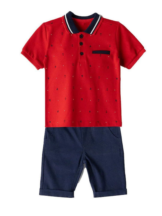 Kids' Set with Shorts Summer 2pcs Red
