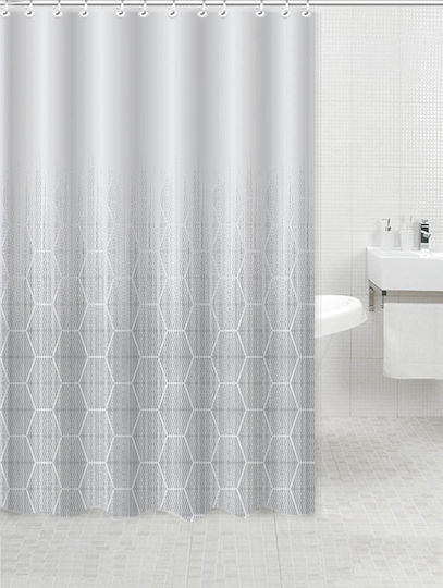 Ankor Shower Curtain 180x200cm Grey Degradé
