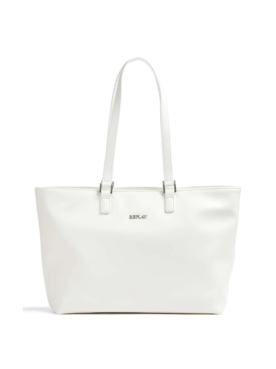 Replay Δερμάτινη Γυναικεία Τσάντα Shopper Ώμου ...
