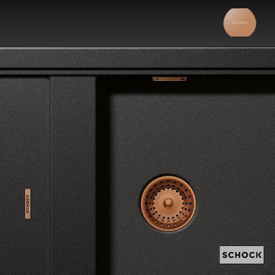 Schock Valve Sink with Overflow Beige