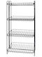 Koopman Raft De Bucătărie Metalic Cu 4 Locuri Negru 49x33x90cm