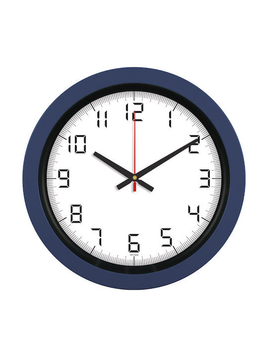 Wall Clock Plastic Blue Ø40cm