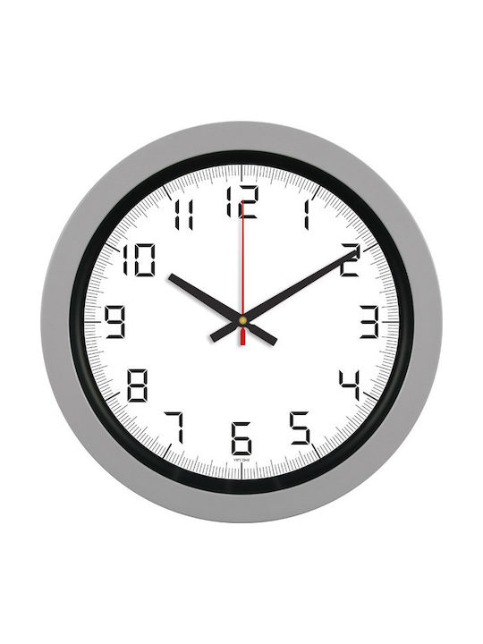 Wall Clock Plastic Gray Ø40cm