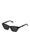 Furla Women's Sunglasses with Black Plastic Frame and Black Lens