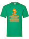 Fruit of the Loom Lazy Garfield Original T-shirt Green Cotton