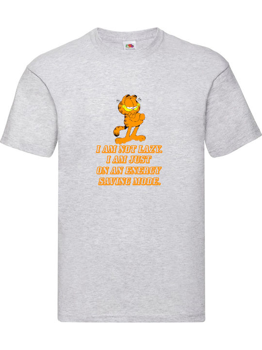 Fruit of the Loom Lazy Garfield T-shirt Gray Co...