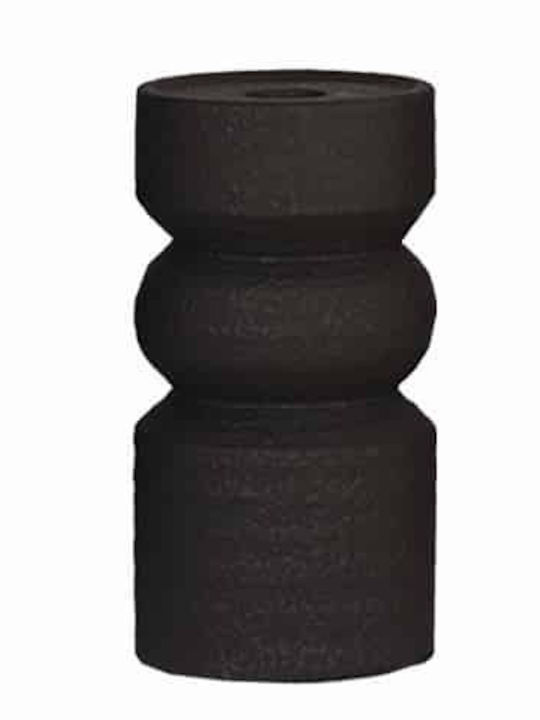 Art et Lumiere Candle Holder Ceramic in Black Color 12x12x25cm 1pcs