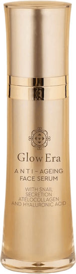 Glow Era Serum Anti-Îmbătrânire pentru Față cu Secreție de Melc și Acid Hialuronic pentru Strălucire și Tonifiere 30ml