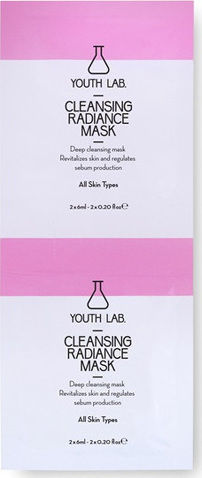 Youth Lab. Cleansing Radiance Μάσκα Προσώπου 2 τμχ x 6ml