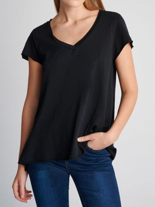 Tシャツ・カットソー LIU JO Woman T-Shirt Black WA5364J6308 Z9363 Liu Jo Women's T-shirt with V Neckline Black WA5364J6308