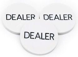 Dealer Button 50mm White