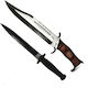 Σετ Δύο Κυνηγετικών Μαχαιριών, Tactical Knife, Ideallstore®, Stainless Steel, Sheath