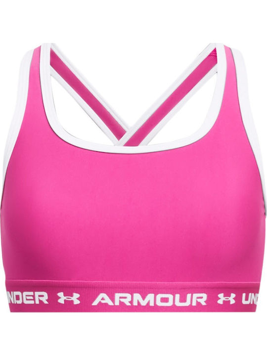 Under Armour Crossback Kids' Bralette Rebel Pink / White