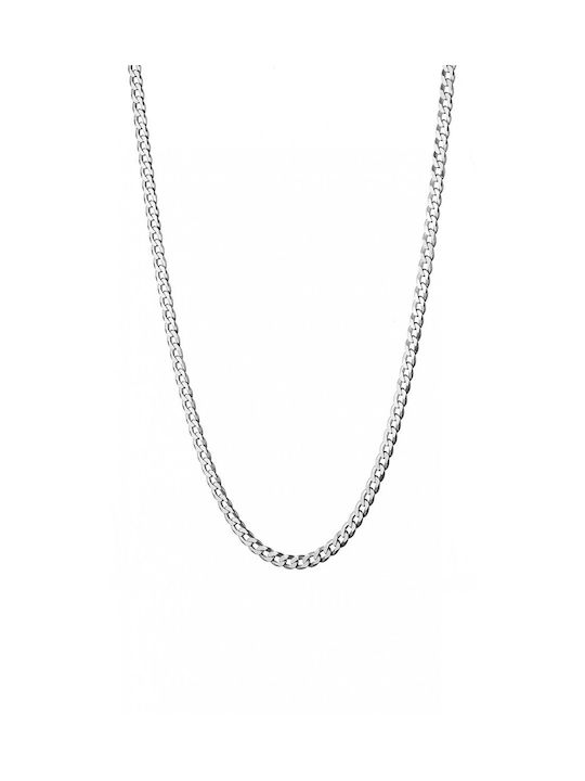 Mertzios.gr Chain Neck made of Steel Thin Thickness 3mm and Length 40cm