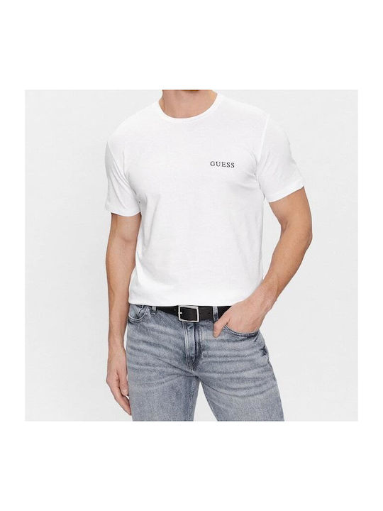 Guess Herren T-Shirt Kurzarm Weiß