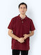 The Bostonians Men's Athletic Short Sleeve Blouse Polo Burgundy