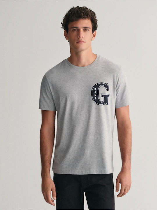 Gant Herren T-Shirt Kurzarm Gray