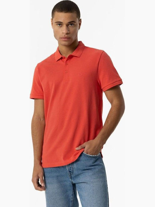 Tiffosi Polo Short Sleeve Blouse Orange