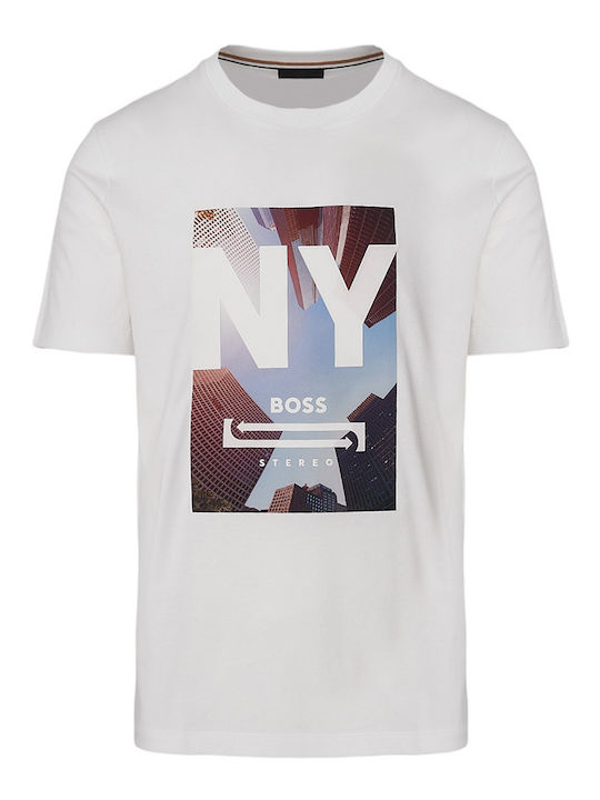 Hugo Boss T-shirt Bărbătesc cu Mânecă Scurtă Alb