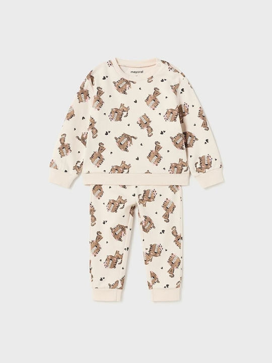 Mayoral Kids Pyjamas Cotton Ecru