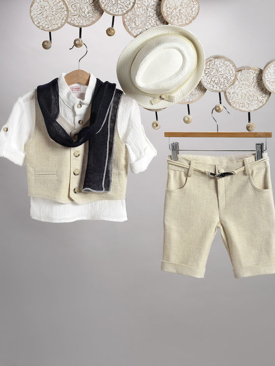 New Life Boys Baptism Suit with Vest 6pcs Gray