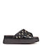 Frida Γυναικεία Σανδάλια Flatforms Μαύρα