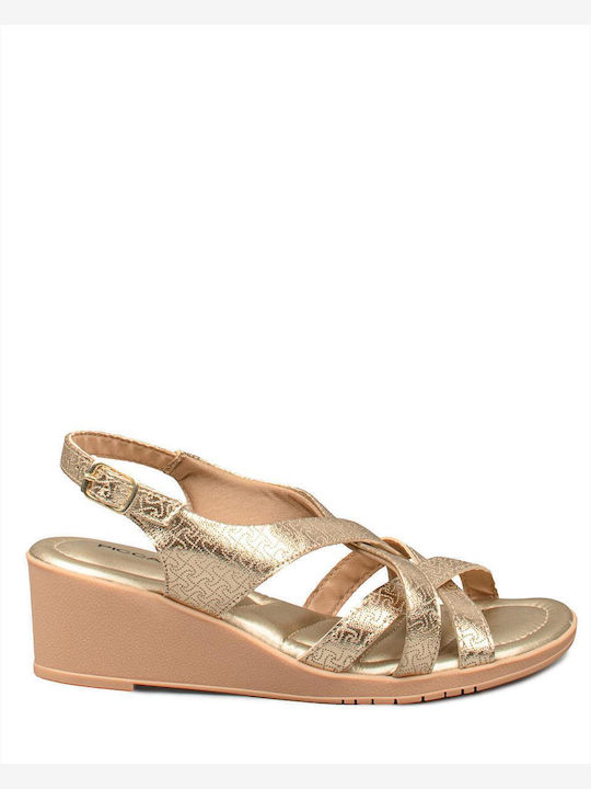 Piccadilly Anatomic Women's Platform Shoes Gold