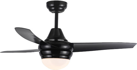 Luma Ανεμιστήρας Οροφής 132cm με Φως Μαύρος