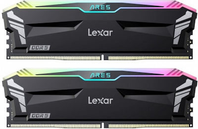 Lexar Ares RGB 32GB DDR5 RAM cu 2 module (2x16GB) și Viteză 7200 pentru Desktop