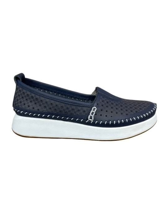 Smart Steps Leather Women's Moccasins in Blue Color