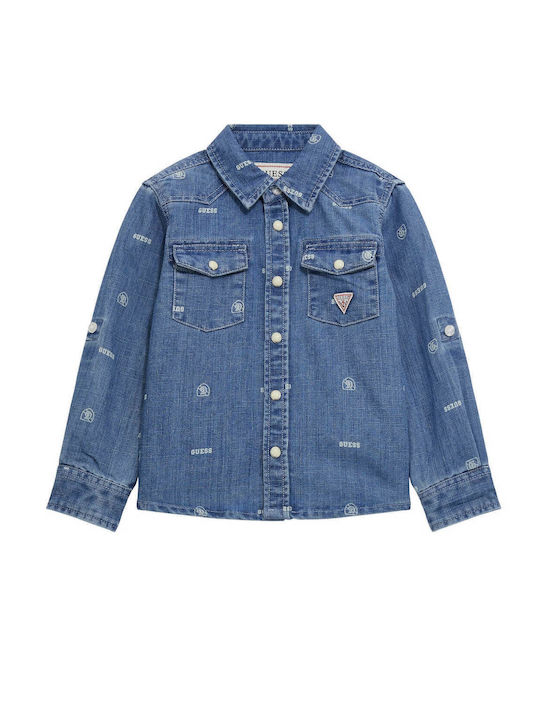 Guess Kids Denim Shirt Blue