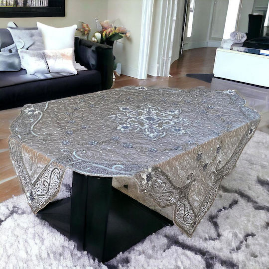Set de Măsuțe Linea Home În Carouri 4 Bucăți Arman Indigo Handcrafted Arman