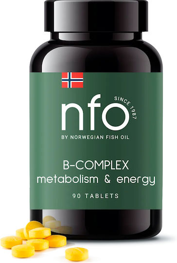 NFO B-Complex Vitamin for Energy, Immune System Boost & the Nervous System Energy 90 Tablets