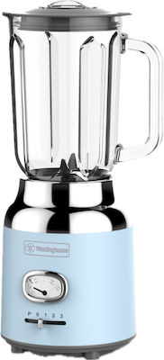 Westinghouse Blender for Smoothies with Glass Jug 1.5lt 600W Light Blue