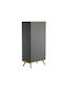 Kids Two Door Wardrobe 100x57x207cm Gray