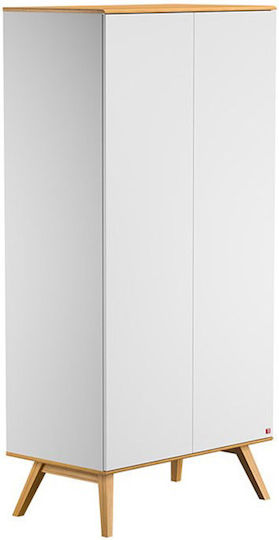 Ușă dublă Dulapă Alb 100x57x207cm