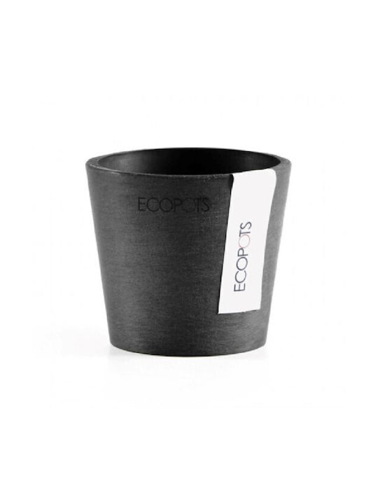 Ecopots Amsterdam Pot Black 10.5x10.5x9.2cm